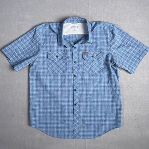 Orvis Classic Collection Casual Oxford Dress Shirt Men Large Blue Checks Long Sl